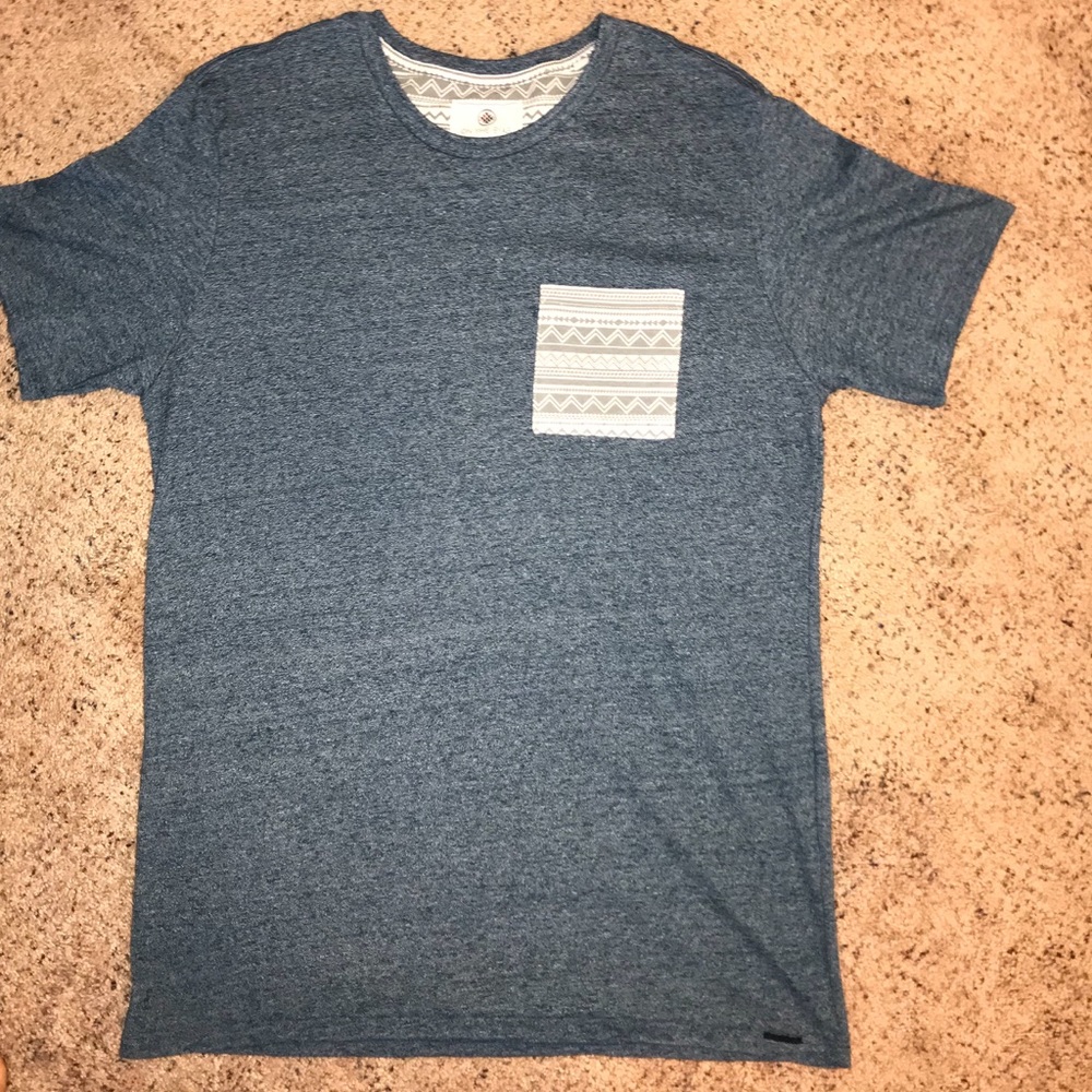 On The Byas Blue Short Sleeve Tee Shirt